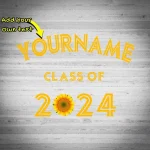 Custom White Gold 3D Graduation Performance T-Shirt - Image 2