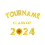 Custom White Gold 3D Graduation Performance T-Shirt - Image 3