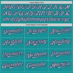 Custom Teal Gray-Navy 3D Pattern Design Gradient Style Twinkle Star Authentic Baseball Jersey - Image 4