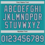 Custom Teal Gray-Navy 3D Pattern Design Gradient Style Twinkle Star Authentic Baseball Jersey - Image 5