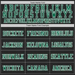 Custom Black Kelly Green-White Mesh Authentic Throwback Football Jersey - Image 3