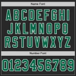 Custom Black Kelly Green-White Mesh Authentic Throwback Football Jersey - Image 4