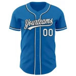 Custom Blue White-Black Authentic Baseball Jersey - Image 2