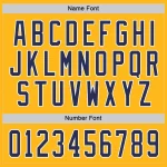 Custom Gold Navy-White Hockey Jersey - Image 4