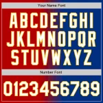 Custom Royal White Red-Gold Authentic Gradient Fashion Baseball Jersey - Image 5