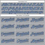 Custom Gray Light Blue-Black Authentic Sleeveless Father's Day Baseball Jersey - Image 3