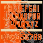 Custom Graffiti Pattern Orange Black-Cream Scratch 3D Bomber Full-Snap Varsity Letterman Jacket - Image 7