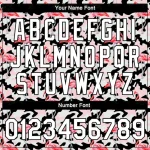 Custom Camo White-Black Flamingo 3D Pattern Design Bomber Full-Snap Varsity Letterman Salute To Service Jacket - Image 7