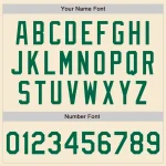 Custom Cream Kelly Green-White Bomber Varsity Letterman Zipper Jacket - Image 5