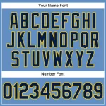 Custom Light Blue Navy-Yellow Performance T-Shirt - Image 4