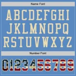 Custom Light Blue Vintage USA Flag-City Cream Mesh Authentic Football Jersey - Image 4