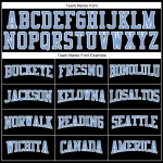 Custom Black Light Blue-White Long Sleeve Performance T-Shirt - Image 4