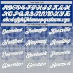 Custom Royal White-Gray 3D Gradient Square Shape Performance Polo Shirt - Image 4