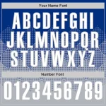 Custom Royal White-Gray 3D Gradient Square Shape Performance Polo Shirt - Image 5