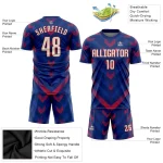 Custom Royal Cream-Red Sublimation Soccer Uniform Jersey - Image 3