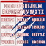 Custom Graffiti Pattern White Royal-Red Scratch Sublimation Soccer Uniform Jersey - Image 6