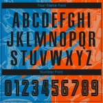 Custom Graffiti Pattern Black Blue-Orange Scratch Sublimation Soccer Uniform Jersey - Image 6