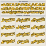 Custom Cream Gold-Navy Authentic Two Tone Baseball Jersey - Image 4