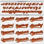 Custom White Black Pinstripe Orange Authentic Baseball Jersey - Image 5