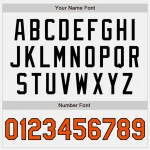 Custom White Black Pinstripe Orange Authentic Baseball Jersey - Image 6