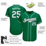Custom Kelly Green White-Gray Authentic St. Patrick's Day Baseball Jersey - Image 4