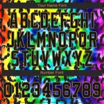 Custom Purple Black-Old Gold 3D Pattern Design Leopard Authentic Baseball Jersey - Image 5